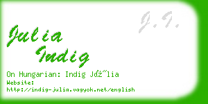 julia indig business card
